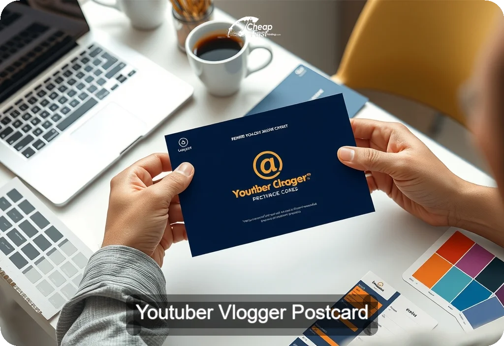 Youtuber Vlogger Postcard Sample 07 · 4" x 6" design sample