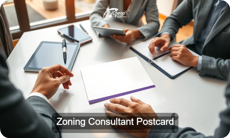 Zoning Consultant Postcard Sample 02 · 4" x 9" design sample