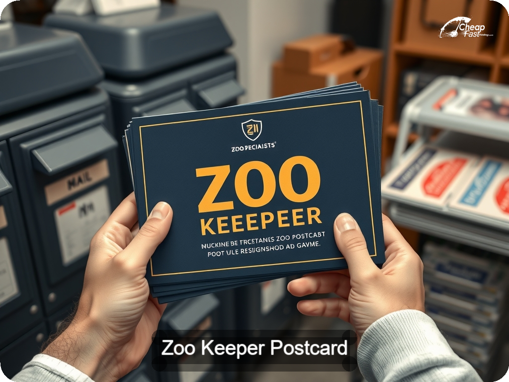 Zoo Keeper Postcard Sample 03 · 6.5" x 9" design sample