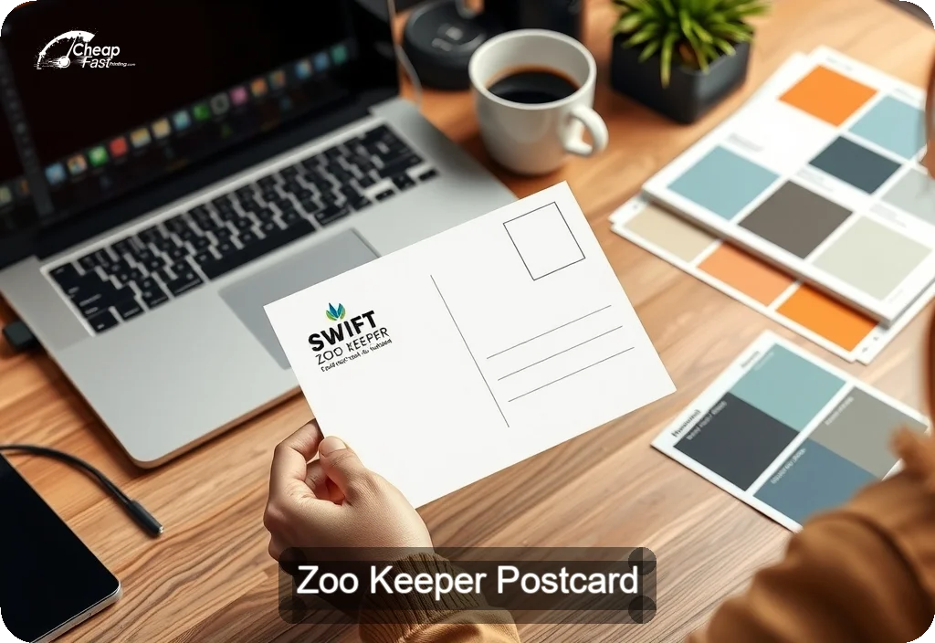 Zoo Keeper Postcard Sample 05 · 4" x 6" design sample