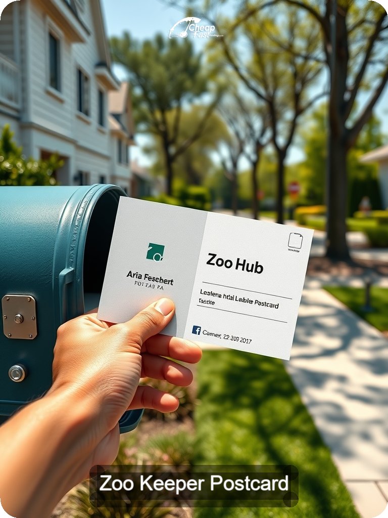 Zoo Keeper Postcard Sample 06 · 5" x 7" design sample