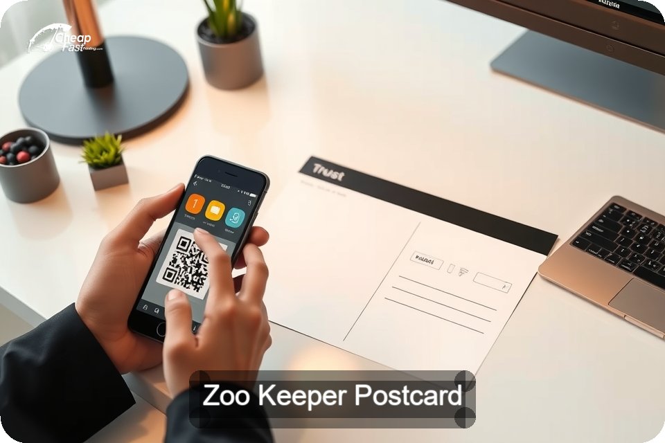 Zoo Keeper Postcard Sample 07 · 6" x 9" design sample