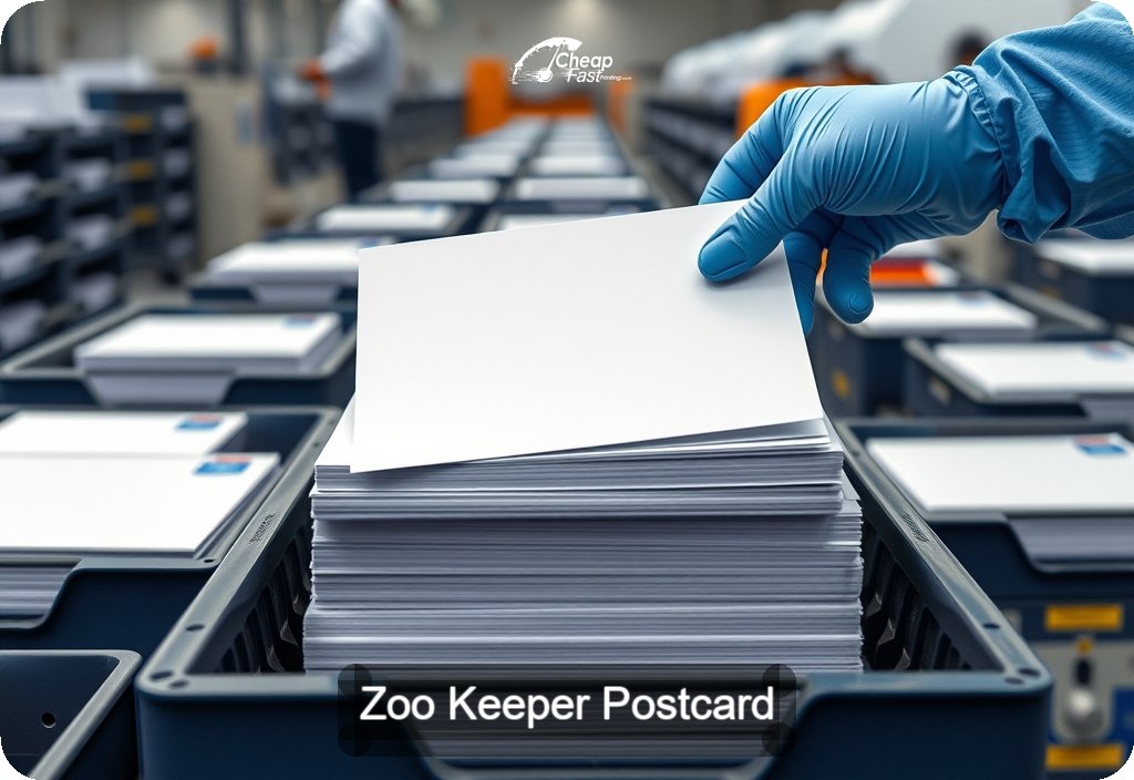 Zoo Keeper Postcard Sample 08 · 6" x 11" design sample