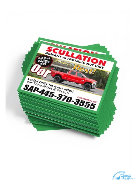 500 Fast 5x5 24pt Trifecta Green With Velvet Finish Asphalt Paver Bulk Postcards