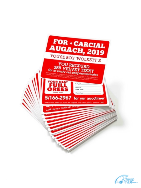 5000 Express 6x6 38pt Trifecta Red With Velvet Finish Auctioneer Bulk Postcards