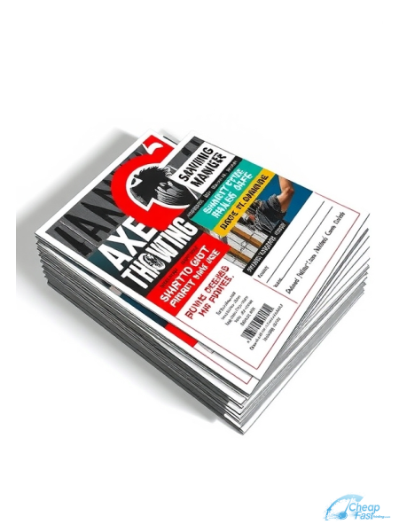 500 Rush 6x11 14pt Gloss Axe Throwing Venue Manager Bulk Postcards