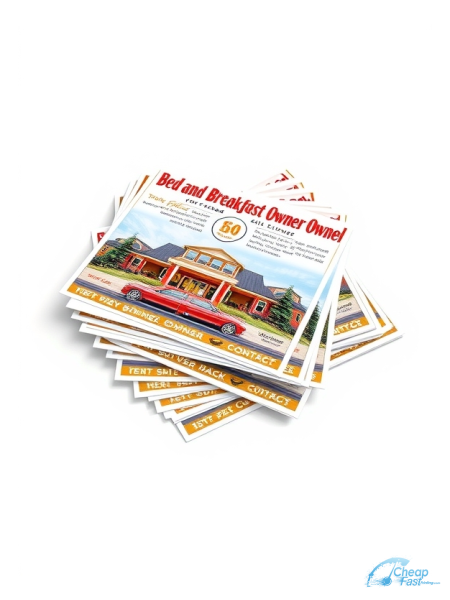 100 Cheap 8x8 18pt Ultra Premium Pearl Bed And Breakfast Owner Bulk Postcards