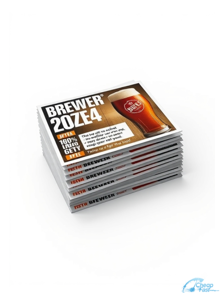 1000 Low Cost 3x4 14pt Uncoated Brewer Bulk Postcards