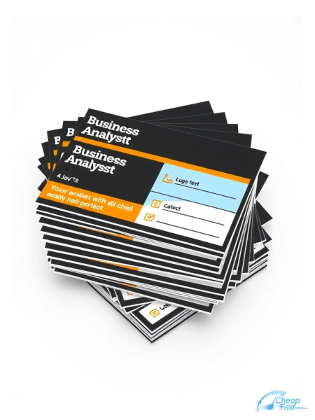 1000 Deal 4x4 38pt Trifecta Black With Velvet Finish Business Analyst Bulk Postcards