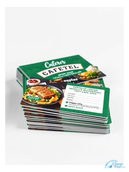 500 Rush 5x7 24pt Trifecta Green With Velvet Finish Caterer Bulk Postcards