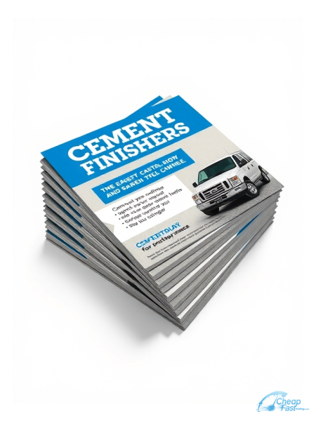 2500 Prompt 6x6 38pt Trifecta Blue With Velvet Finish Cement Finisher Bulk Postcards