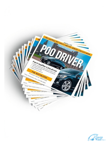 250 Affordable 6x11 13pt Premium Linen Chauffeur Limo Driver Bulk Postcards