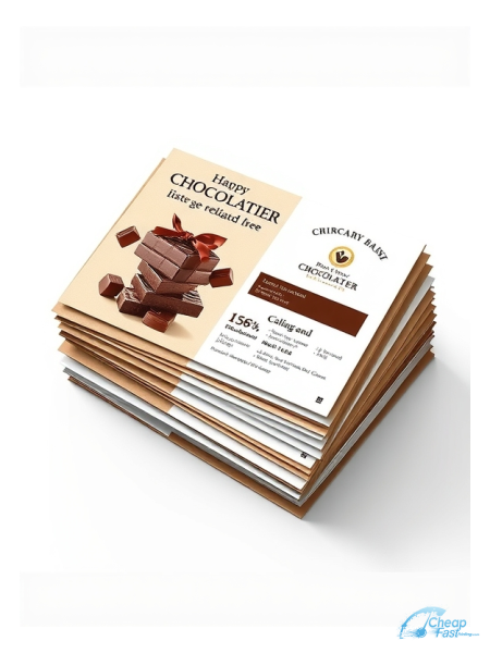 5000 Discount 8x8 18pt Premium Kraft Chocolatier Bulk Postcards