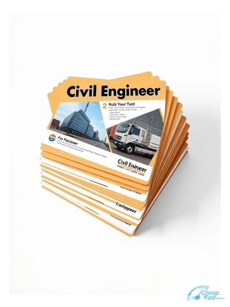 Civil Engineer 4.5" x 4.5" Postcards printed on premium cardstock