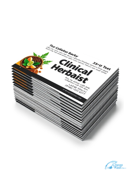 1000 Bargain 3.5x8.5 38pt Trifecta Black With Velvet Finish Clinical Herbalist Bulk Postcards