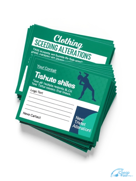 500 Low Priced 9x11 24pt Trifecta Green With Velvet Finish Clothing Alterations Bulk Postcards