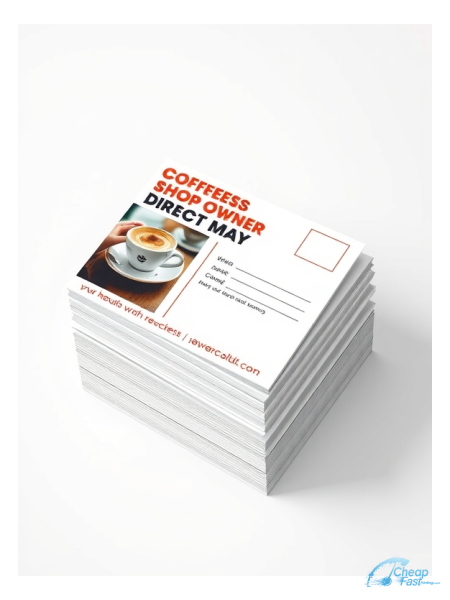 250 Low Price 3.5x5.5 18pt Ultra Premium Smooth White Coffee Shop Owner Bulk Postcards