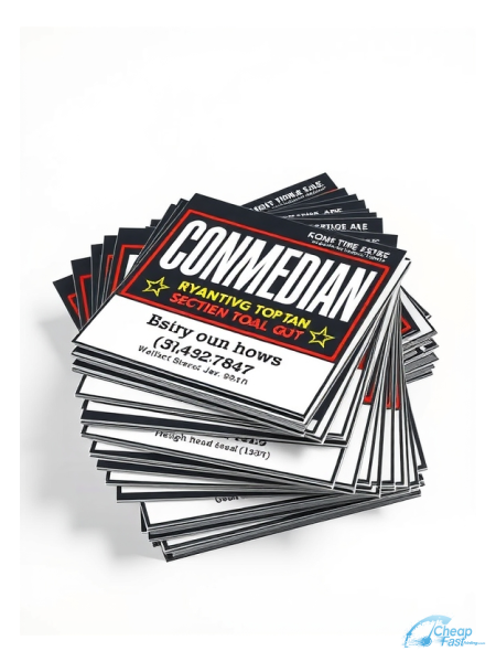 1000 Bargain 9x12 38pt Trifecta Black With Velvet Finish Comedian Bulk Postcards