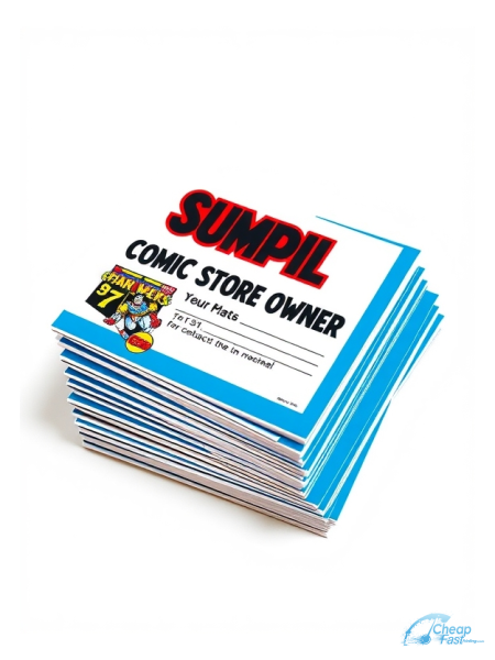 2500 Best Value 2x4 38pt Trifecta Blue With Velvet Finish Comic Book Store Owner Bulk Postcards