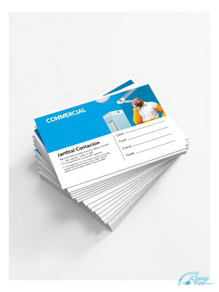 Commercial Janitorial Contractor 4.5" x 11" EDDM® Postcards printed on premium cardstock