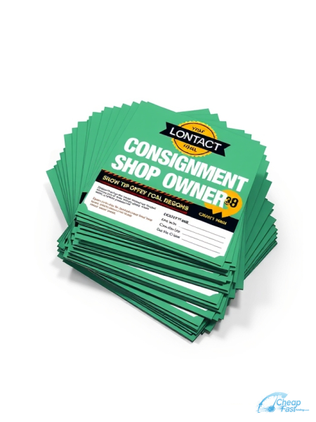 500 Fast 4x4 24pt Trifecta Green With Velvet Finish Consignment Shop Owner Bulk Postcards