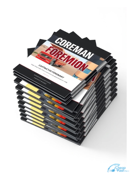 1000 Quick 4x6 38pt Trifecta Black With Velvet Finish Construction Foreman Bulk Postcards