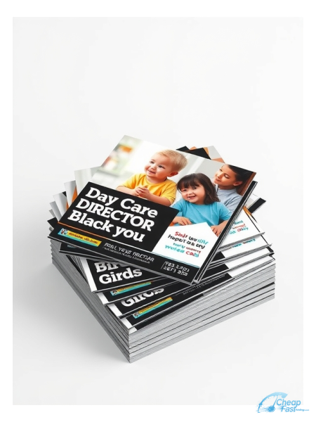 1000 Bargain 3.5x8.5 38pt Trifecta Black With Velvet Finish Day Care Center Director Bulk Postcards