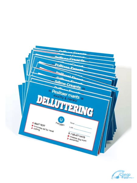 2500 Budget 6x8 38pt Trifecta Blue With Velvet Finish Decluttering Expert Bulk Postcards