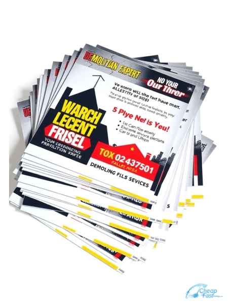 Demolition Expert 8" x 8" Postcards printed on premium cardstock