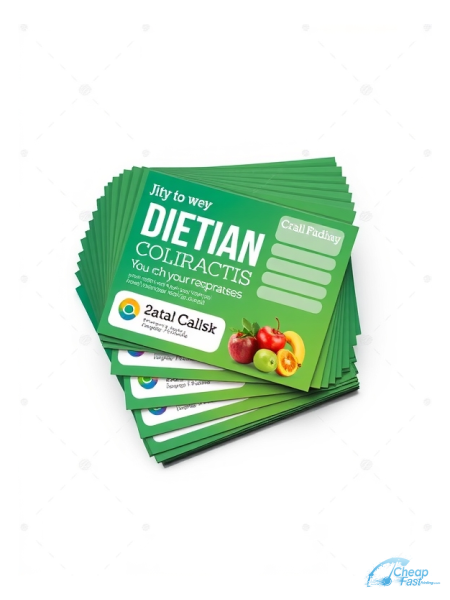 500 Fast 5x5 24pt Trifecta Green With Velvet Finish Dietitian Bulk Postcards