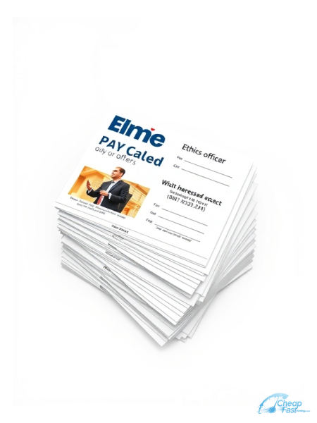 250 Speedy 4x4 18pt Ultra Premium Smooth White Ethics Officer Bulk Postcards