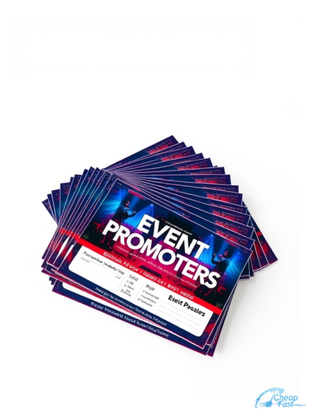 2500 Prompt 4x11 38pt Trifecta Blue With Velvet Finish Event Promoter Bulk Postcards
