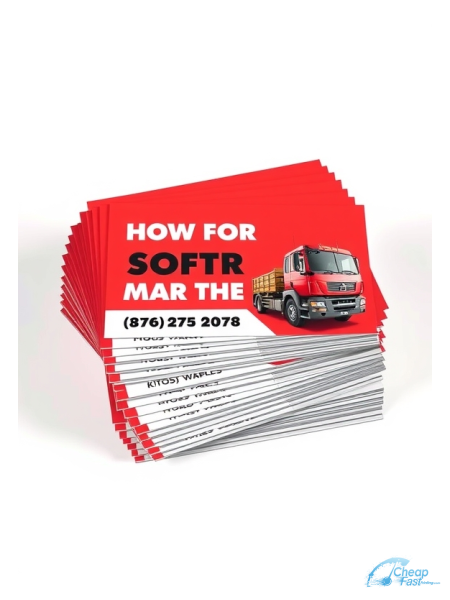 5000 Accelerated 4.25x5.5 38pt Trifecta Red With Velvet Finish Excavator Bulk Postcards