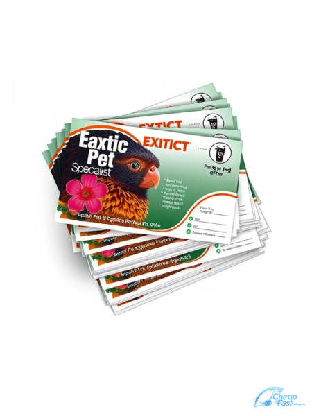 250 Affordable 4.25x11 13pt Premium Linen Exotic Pet Specialist Bulk Postcards