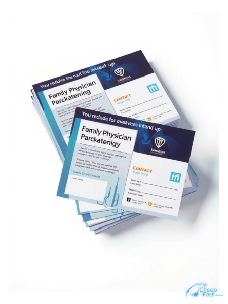 2500 Budget 4.5x11 16pt Premium Matte Family Physician Bulk Postcards