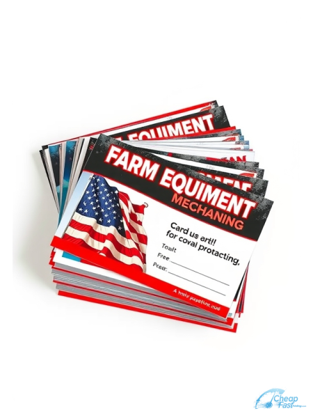5000 Cost Effective 4x6 38pt Trifecta Red With Velvet Finish Farm Equipment Mechanic Bulk Postcards