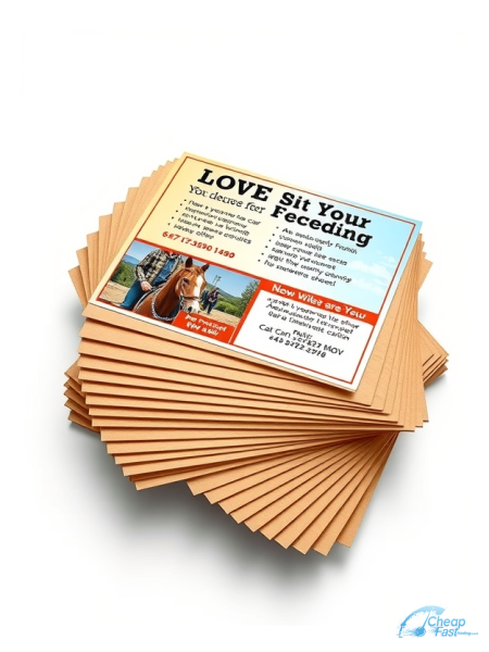 5000 Discount 5x5 18pt Premium Kraft Farrier Horseshoeing Bulk Postcards