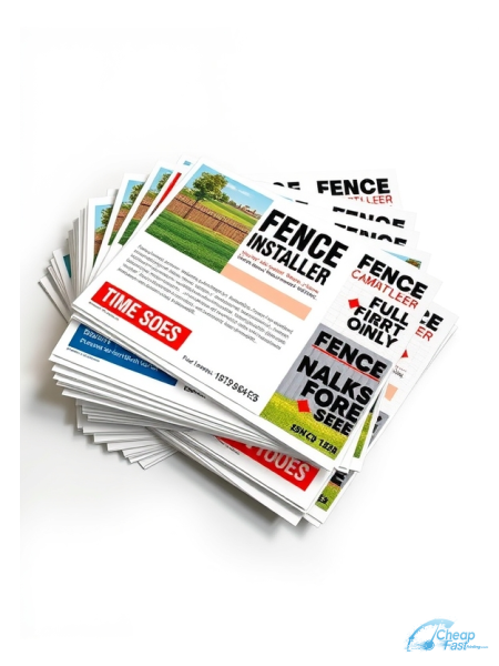 100 Inexpensive 5x7 18pt Ultra Premium Pearl Fence Installer Bulk Postcards