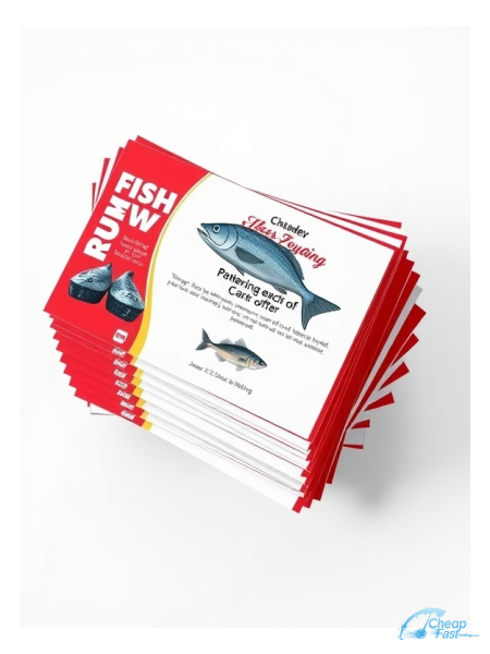 5000 Cost Effective 6x11 38pt Trifecta Red With Velvet Finish Fishmonger Bulk Postcards