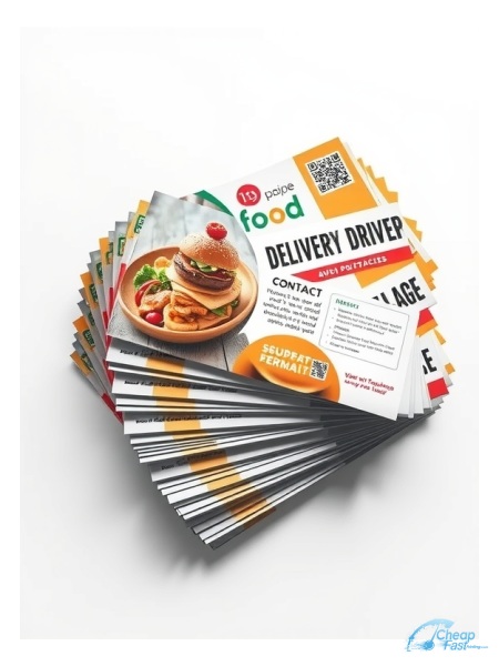 250 Speedy 6x9 13pt Premium Linen Food Delivery Driver Independent Bulk Postcards