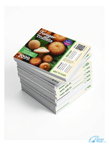 1000 Deal 8x8 14pt Uncoated Forager Truffles Mushrooms Wild Greens Bulk Postcards