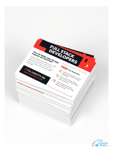 Full Stack Developer 2" x 4" Postcards printed on premium cardstock