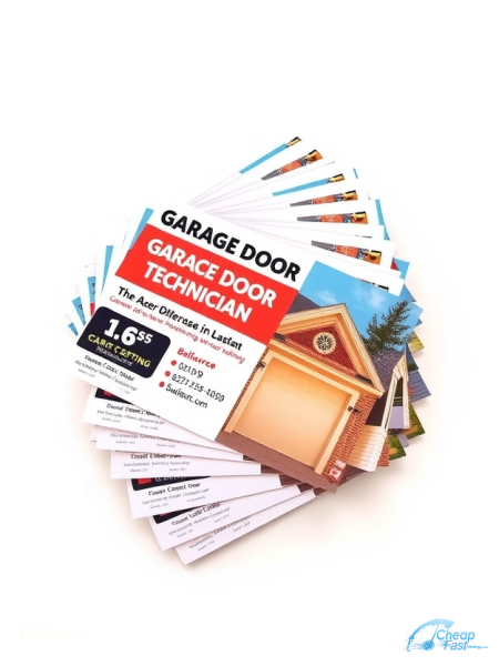 500 Price Savvy 4.25x5.5 14pt Gloss Garage Door Technician Bulk Postcards