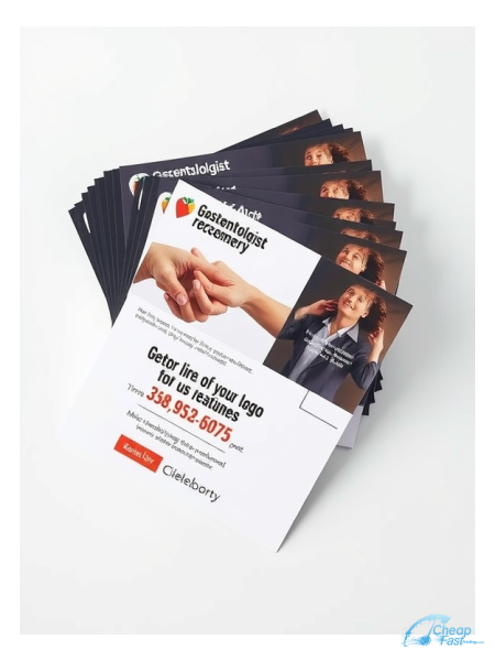 1000 Quick 2.75x8.5 38pt Trifecta Black With Velvet Finish Gastroenterologist Bulk Postcards