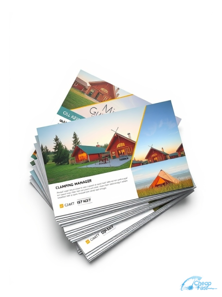 Glamping Site Manager 3" x 6" Postcards printed on premium cardstock