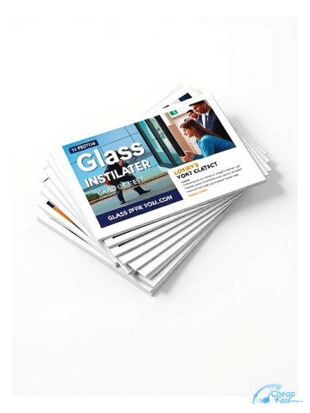 500 Rush 3.5x5 14pt Gloss Glass Installer Glazier Bulk Postcards