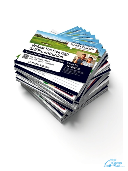 2500 Cut Rate 4.25x11 16pt Premium Matte Golf Pro Instructor Bulk Postcards