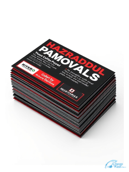 1000 Low Cost 4x11 38pt Trifecta Black With Velvet Finish Hazardous Materials Remover Bulk Postcards