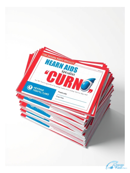 5000 Discount 4.25x6 38pt Trifecta Red With Velvet Finish Hearing Aid Specialist Bulk Postcards