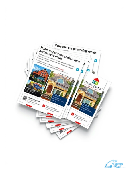 1000 Bargain 4.5x11 14pt Uncoated Home Inspector Bulk Postcards